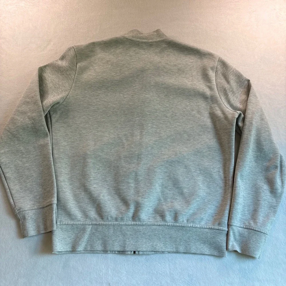 Polo Ralph Lauren Mens Grey Full Zip Bomber Sweatshirt Jacket Size L Pony Logo